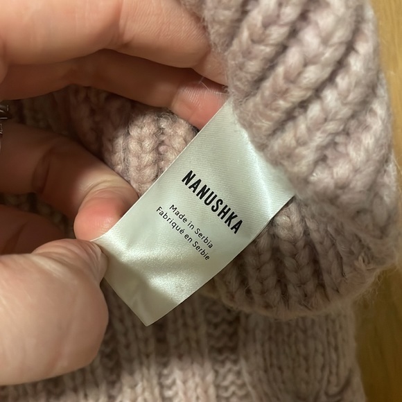 RARE Nanushka Evie Half-Zip Cable Knit Sweater - Picture 4 of 11